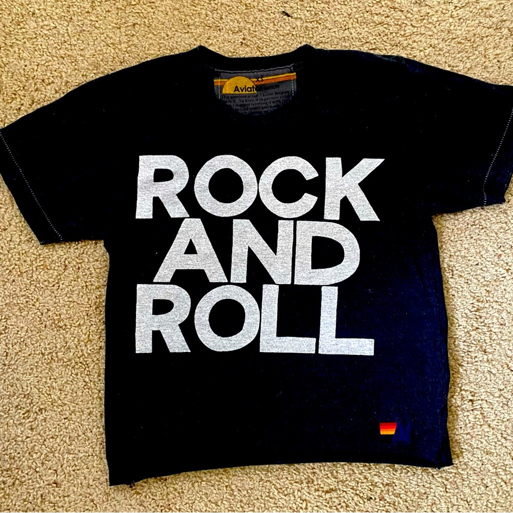 Aviator Nation ROCK AND ROLL T Shirt  - new